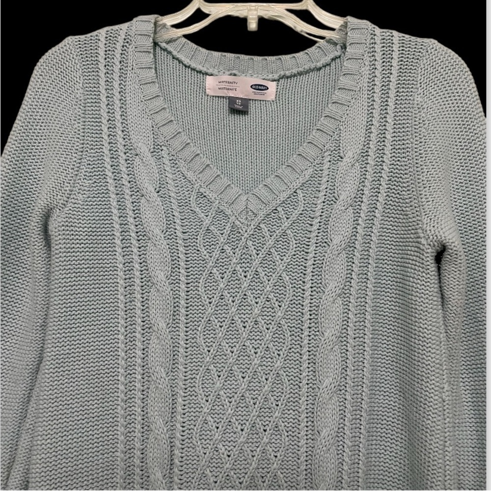 Old Navy XS Maternity sweater mint green excellent condition smoke free home - Picture 4 of 6
